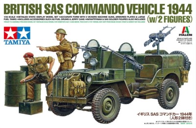 TAMIYA 25423 1:35 British SAS Commando Vehicle 1944 (w/2 Figures)