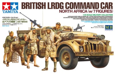 TAMIYA 32407 1:35 British LRDG Command Car North Africa with 7 Figures
