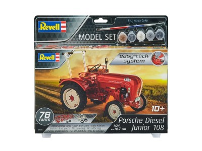 REVELL 67820 1:24 PORSCHE DIESEL JUNIOR 108 (easy-click + Model SET)