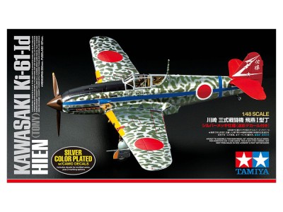 TAMIYA 25424 1:48 Kawasaki Ki-61-Id Hien (Tony) Silver Color Plated (w/Camo Decals)
