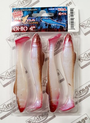 RELAX OHIO 4"(10cm) - kol. S139R (op. 4szt) [OH4-S139R-B]