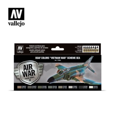VALLEJO 71204 USAF colors “Vietnam War” Scheme SEA (South East Asia) [PAINT SET]
