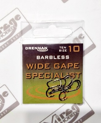 DRENNAN HACZYKI WIDE GAPE SPECIALIST (barbless) #10 (op. 10szt) [HEWGSB010]