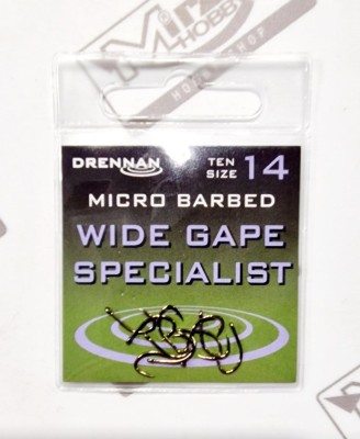 DRENNAN HACZYKI WIDE GAPE SPECIALIST (micro barbed) #14 (op. 10szt) [HEWGSM014] 