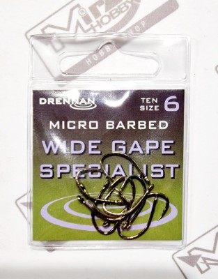 DRENNAN HACZYKI WIDE GAPE SPECIALIST (micro barbed)  #6 (op. 10szt) [HEWGSM006]
