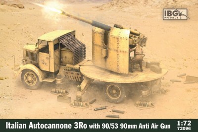 IBG 72096 1:72 Italian Autocannone 3Ro with 90/53 90mm Anti Air Gun