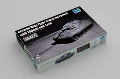 TRUMPETER 07161 1:72 German King Tiger (Porsche turret) with 105mm kwk L/68 - WoT