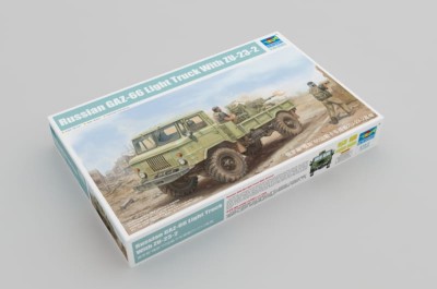 TRUMPETER 01017 1:35 Russian GAZ-66 Light Truck with ZU-23-2
