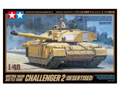 TAMIYA 32601 1:48 British Main Battle Tank Challenger 2 (Desertised)