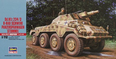 HASEGAWA MT54 1:72 Sd.Kfz. 234/3 8-Rad Schwere Panzerspähwagen 'Stummel'