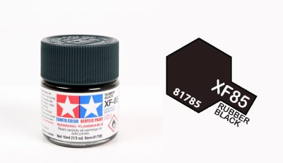 Tamiya Acrylic 81785 XF-85 RUBBER BLACK 10ml [MATT]