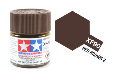 TAMIYA Acrylic 81790 XF-90 RED BROWN 2 (10ml) [MATT]