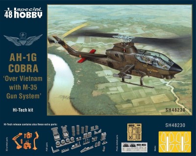 SPECIAL HOBBY 48230 1:48 AH-1G Cobra ‘Over Vietnam with M-35 Gun System’ Hi-Tech Kit