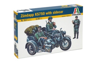 ITALERI 0317 1:35 ZUNDAPP KS750 with SIDECAR