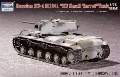 TRUMPETER 07232 1:72 Russia KV-1 M1941 "KV Small Turret" Tank