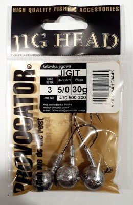 GŁÓWKA JIGOWA PROVOCATOR hak nr 5/0 waga 30g opak. 3szt
