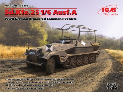 ICM 35102 1:35 Sd.Kfz.251/6 Ausf.A, WWII German Armoured Command Vehicle