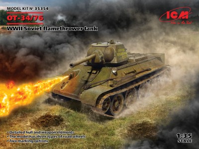 ICM 35354 1:35 ОТ-34/76 WWII Soviet flamethrower tank