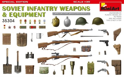 MINIART 35304 1:35 Soviet Infantry Weapons & Equipment