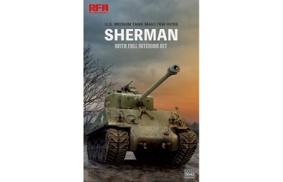 Rye Field Model RM5042 1:35 US Medium Tank M4A3 76W HVSS Sherman w/ Full Interior