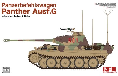 Rye Field Model RM5089 1:35 Panzerbefehlswagen Panther Ausf.G w/workable track links