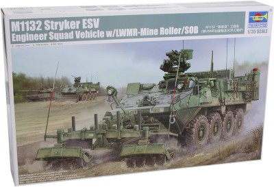 TRUMPETER 01574 1:35 M1132 Stryker Engineer Squad Vehicle w/LWMR-Mine Roller/SOB