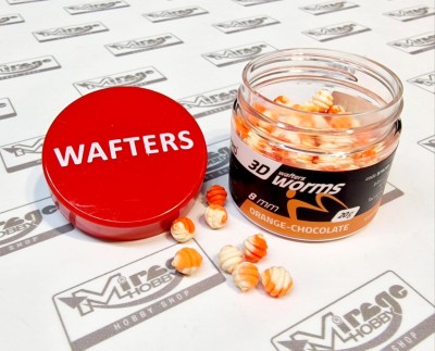 DUMBELLS MATCH PRO WORMS 3D WAFTER 8mm DUO ORANGE CHOCOLATE (opak. 20g) 