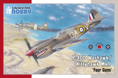 SPECIAL HOBBY 72367 1:72 P-40D Warhawk/Kittyhawk Mk.I ‘Four Guns'