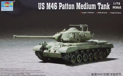 TRUMPETER 07288 1:72 US M46 Patton Medium Tank