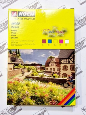 NOCH 06800 Tufts Flowers - 250pcs (red, blue, yellow, pink and white)