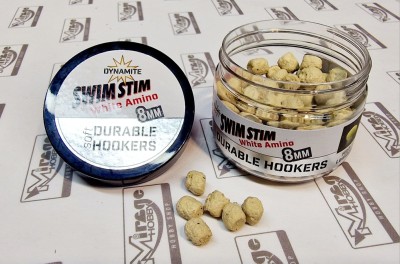 DYNAMITE BAITS Soft Durable Hookers 8mm WHITE AMINO [DY1442] (miękki pellet)