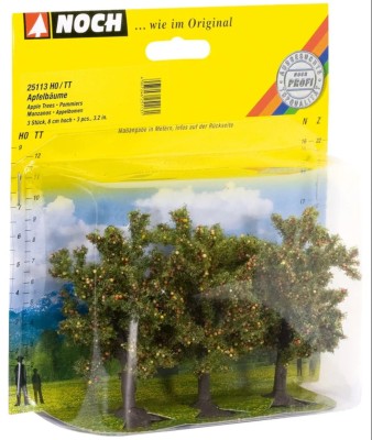 NOCH 25113 Zestaw Drzewek Jabłoni [SET 3pcs] (8cm) 