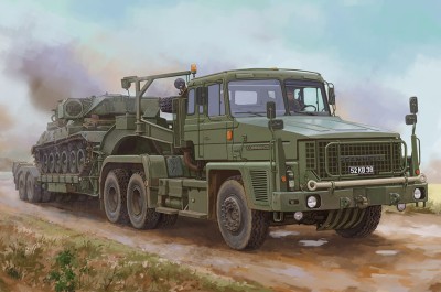 HOBBY BOSS 85527 1:35 Scammell Commander With 62 Tonne Crane Fruehauf Semi-Trailer