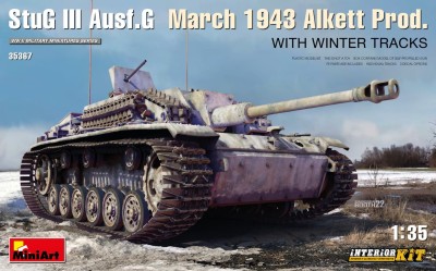 MINIART 35367 1:35 StuG III Ausf. G March 1943 Alkett Prod. WITH WINTER TRACKS [INTERIOR KIT]