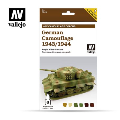 VALLEJO 78414 AFV German Camouflage 1943/1944 [PAINT SET]