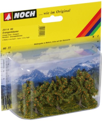 NOCH 25114 Zestaw Drzewek Pomarańczy [SET 3pcs] (4cm)