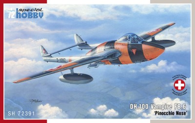 SPECIAL HOBBY 72391 1:72 DH.100 Vampire 6 'Pinocchio Nose'