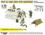 MIRAGE 720003 1:72 WW2 US TANK CREW WITH EQUIPMENT for M8 SCOTT & other US MOTORISED HOWITZERS