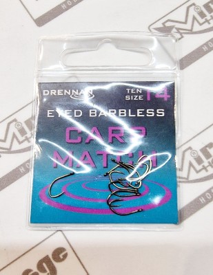 DRENNAN HACZYKI EYED BARBLESS CARP MATCH #14 (op. 10szt) [HEBMA014]