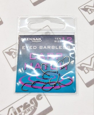 DRENNAN HACZYKI EYED BARBLESS CARP MATCH #12 (op. 10szt) [HEBMA012]