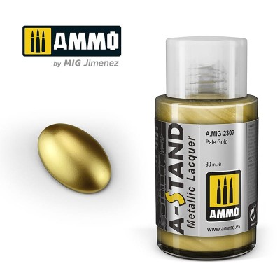 AMMO 2307 A-STAND Metallic Lacquer - Pale Gold 30ml