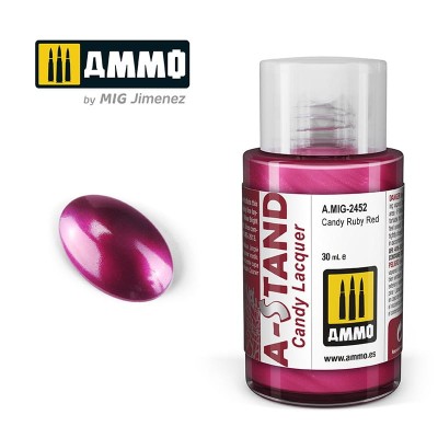 AMMO 2452 A-STAND Candy Lacquer - Candy Ruby Red 30ml
