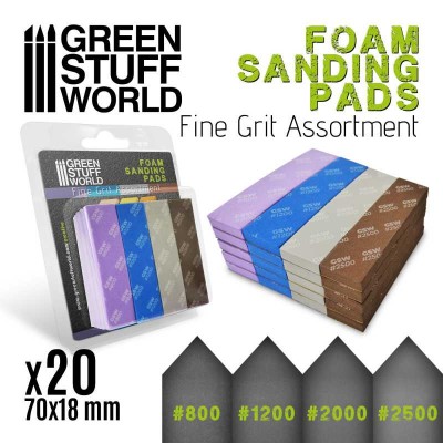 GSW 10976 Foam Sanding Pads - FINE GRIT ASSORTMENT x20 (szlifierki)
