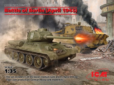 ICM DS3506 1:35 Battle of Berlin (April 1945) (T-34-85, King Tiger)