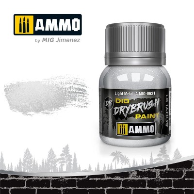 AMMO 0621 DRYBRUSH Paint - Light Metal 40ml