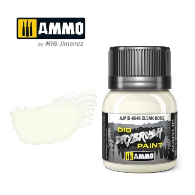 AMMO 0648 DRYBRUSH Paint - Clean Bone 40ml