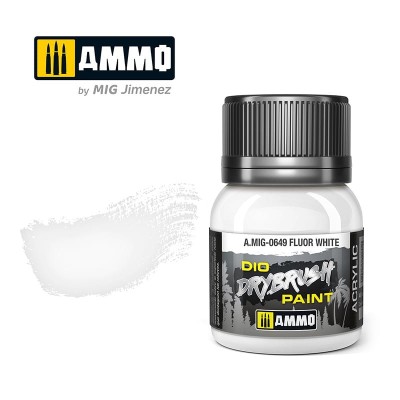 AMMO 0649 DRYBRUSH Paint - Fluor White 40ml