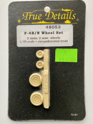 TRUE DETAILS 48053 1:48 F-4B /N PHANTOM Wheel Set