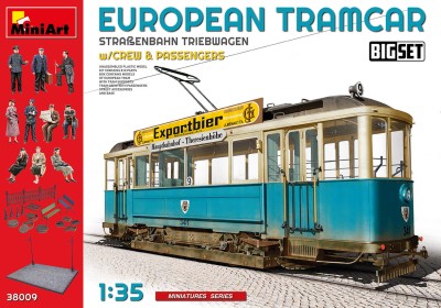 MINIART 38009 1:35 European Tramcar (Strabenbahn Triebwagen 641) w/Crew & Passengers