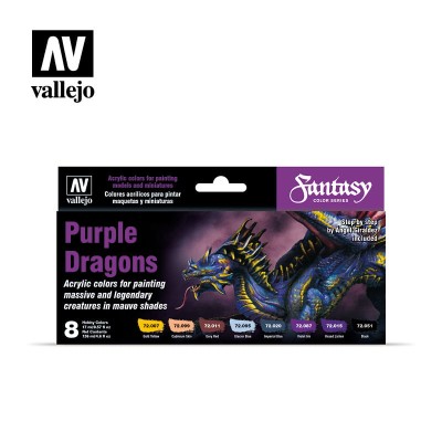 VALLEJO 72305 Fantasy Series: Purple Dragons [PAINT SET]